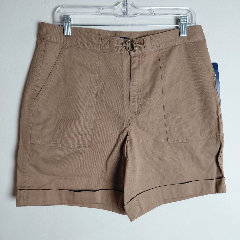 Chaps shorts size 8 Chino Tan NWT